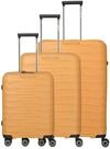 Trolleyset TRAVELITE "MOOBY 3-teilig Reisekoffer Hartschale", Damen, curry,