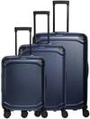 Trolleyset TRAVELITE "MILLENNIUM 3-teilig Reisekoffer Hartschale", Damen, blau