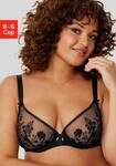 B&uuml;gel-BH LASCANA "Maria", Damen, Gr. 95, Cup D, schwarz (uni schwarz), Spitze,