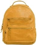 Cityrucksack CLUTY, Damen, Gr. B/H/T: 27cm x 24cm x 6cm, onesize, gelb, Leder,