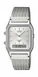 Chronograph CASIO VINTAGE, edelstahlfarben, grau, Armbanduhren, Damen,...