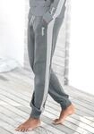 Sweathose BENCH. LOUNGEWEAR, Damen, Gr. 48/50, N-Gr, grau (stone, wei&szlig;), Jersey,