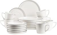 Fr&uuml;hst&uuml;cks-Set M&Auml;SER "Sita", wei&szlig; (wei&szlig;, schwarz), Fr&uuml;hst&uuml;cks-Sets,