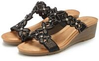 Pantolette VIVANCE "Mule, Sommerschuh, Sandale", Damen, Gr. 37, schwarz,