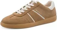 Plateausneaker TAMARIS, Damen, Gr. 37, braun (taupe, wei&szlig;), Lederimitat,