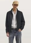 Blouson BUGATTI "DynamicSeries", Herren, Gr. 52, schwarz (390, marine), 100%