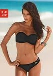 B&uuml;gel-Bandeau-Bikini BUFFALO, Damen, Gr. 36, Cup C, schwarz, Polyamid, Flechtoptik,