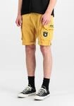 Shorts ALPHA INDUSTRIES "Crew Short Patch", Herren, Gr. 28, Normalgr&ouml;&szlig;en, gelb