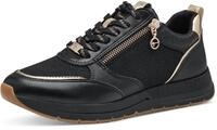 Keilsneaker TAMARIS, Damen, Gr. 41, schwarz (schwarz kombiniert), Lederimitat,