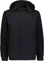 Regenjacke CMP "MAN JACKET SNAPS HOOD", Herren, Gr. 60, schwarz (antracite), Web,