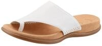 Zehentrenner GABOR, Damen, Gr. 45 (10), wei&szlig;, Leder, Schuhe Zehentrenner,