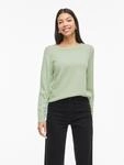 Rundhalspullover VILA "VIRIL O-NECK L/S KNIT TOP - NOOS", Damen, Gr. M, gr&uuml;n...