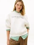 Sweatshirt TOMMY HILFIGER "CORP LOGO MDRN SWTSRT", Damen, Gr. XS (34), wei&szlig;...
