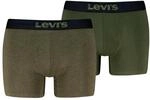Boxer LEVI'S, Herren, Gr. L, gr&uuml;n (khaki), Single Jersey, Obermaterial: 95%