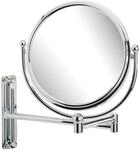 Wandspiegel WENKO "Deluxe", grau (chromfarben), B:23cm H:28,5cm T:33cm, Stahl,