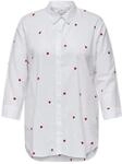 Langarmbluse ONLY CARMAKOMA "CARNEW LINA GRACE LS EMB SHIRT WVN NOOS", Damen,...