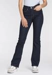Bootcut-Jeans LEVI'S "315 Shaping Boot", Damen, Gr. 28, L&auml;nge 34, blau (schwarzest