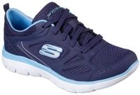 Sneaker SKECHERS "SUMMITS-SUITED", Damen, Gr. 35, blau (navy, blau), Leder, Mesh,