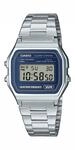 Chronograph CASIO VINTAGE, edelstahlfarben, dunkelblau, Armbanduhren, Damen,