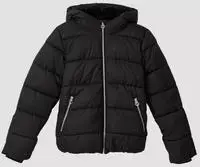 Steppjacke S.OLIVER JUNIOR, M&auml;dchen, Gr. 134/140, schwarz, Web, Obermaterial:...