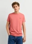 T-Shirt PEPE JEANS "ORIGINAL BASIC 3N", Herren, Gr. L, cinnabar rot, Jersey,