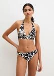 Bandeau-Bikini-Top MARC O'POLO "Abstract Floral AOP", Damen, Gr. XS (34), N-Gr,
