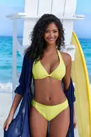 B&uuml;gel-Bikini-Top S.OLIVER "Oana", Damen, Gr. 38, Cup C, gelb (limette), Microfaser,