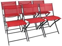 Gartenstuhl VCM "6-tlg. Gartenstuhl Balkonstuhl Klappstuhl Sumila", rot, B:45cm