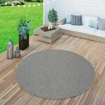 Teppich PACO HOME "Timber 125", grau, H:4mm &Oslash;:160cm, Polypropylen (PP), Teppiche,