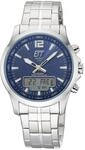 Funkchronograph ETT "Professional World Timer", silber (silberfarben, blau),