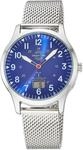 Funkuhr MASTER TIME "Aviation", blau (stahlgrau, blau), Armbanduhren, Herren,
