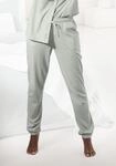 Pyjamahose S.OLIVER, Damen, Gr. 32/34, N-Gr, gr&uuml;n (gr&uuml;n, gestreift), Single Jersey,