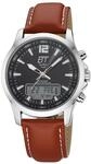 Funkchronograph ETT "Professional World Timer", braun (braun, schwarz), Armbanduhren,