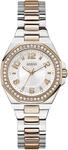 Quarzuhr GUESS "CONTESSA", silber (silberfarben, ros&eacute;goldfarben), Armbanduhren,