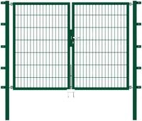 Zaundoppelt&uuml;r ALBERTS "Flexo", gr&uuml;n, B:200cm H:140cm, Stahl, Tore, Zaundoppelt&uuml;r,
