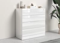 Kommode BORCHARDT M&Ouml;BEL "Vaasa, Breite 76cm, H&ouml;he 79cm, grifflos", wei&szlig; (wei&szlig;