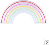 JUST LIGHT LED Wandleuchte "NEON-RAINB", bunt (mehrfarbig), 1, 1 Stk., Leuchten, LED