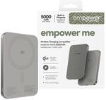 Powerbank "empower Bank 5000 mAh", grau (titan), 3,85 V 5.000mAh, EMPOWER BY