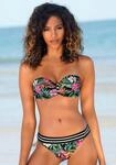 Bandeau-Bikini-Top VENICE BEACH "Summer", Damen, Gr. 40, Cup A, bunt (schwarz,