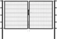 Zaundoppelt&uuml;r ALBERTS "Flexo", grau (anthrazit), B:250cm H:140cm, Stahl, Tore,
