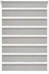 Doppelrollo GARDINIA "Easyfix", grau (hellgrau), B:75cm H:150cm, Polyester, Rollos,