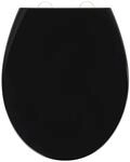 WC-Sitz WENKO "Vorno Neo", schwarz, B:37cm H:4,5cm L:46cm, Duroplast, Edelstahl,