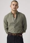 Langarmhemd LEVI'S "AUTHENTIC BUTTON DOWN", Herren, Gr. M, N-Gr, mulled basil garment