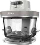 NINJA Hei&szlig;luftfritteuse "CRISPi PRO 7-in-1 Glas-Air-Fryer - Beige AS101EULG", silber