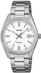 Quarzuhr, silber (edelstahlfarben, wei&szlig;), CASIO TIMELESS COLLECTION, Armbanduhren,