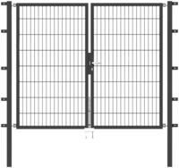 Zaundoppelt&uuml;r ALBERTS "Flexo", grau (anthrazit), B:200cm H:160cm, Stahl, Tore,