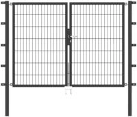 Zaundoppelt&uuml;r ALBERTS "Flexo", grau (anthrazit), B:200cm H:140cm, Stahl, Tore,