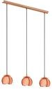 EGLO H&auml;ngeleuchte "ROCAMAR", gold (kupfer klar), 3, H: 110cm, 1 Stk., Leuchten,