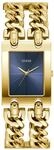 Quarzuhr GUESS "Guess HEAVY METAL", gold (goldfarben), Armbanduhren, Damen, Quarzuhr,