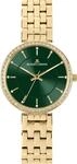 Quarzuhr JACQUES LEMANS "Milano", gold (goldfarben, gr&uuml;n), Armbanduhren, Damen,